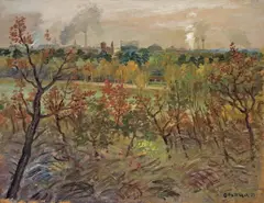 Otto Nagel, Berliner Stadtansicht (Blick auf Gesundbrunnen), 1939, Öl auf Holz