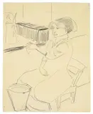 Modell im Atelier by Ernst Ludwig Kirchner, Um 1909, Bleistift auf Papier, sold May 2008