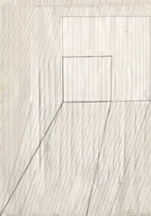 Fritz Klemm, Ohne Titel (Wand). Nach 1970, Bleistift und Aquarell auf Papier, teilweise in Streifen geschnitten