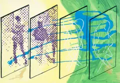 Ohne Titel [Mönchengladbach 1992] by Sigmar Polke, 1992, Übermalter Farboffset auf Halbkarton, sold Jun 2025