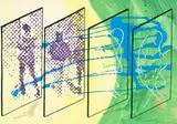 Sigmar Polke, Ohne Titel [Mönchengladbach 1992], 1992, Übermalter Farboffset auf Halbkarton