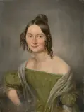 Eduard Gaertner, Porträt einer jungen Berlinerin, 1844, Öl auf Leinwand
