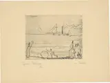 Lyonel Feininger, am Strande, 1910, Radierung auf imitiertem cremefarbenem Bütten