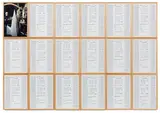 Hanne Darboven, Für Sol LeWitt (April), 1990, Serie von 17 Zeichnungen in Tinte und Offsetdruck auf Papier und 1 C-Print auf Papier