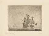 Lyonel Feininger, Marine, 1, 1910, Kaltnadel und Zinkätzung auf imitiertem cremefarbenem Bütten