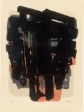 Pierre Soulages, Lithographie No. 8, 1958, Farblithografie auf Arches-Velin
