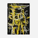 Untitled by Emerson Woelffer, 1954, oil on board, sold Jul 2025