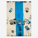 Violet Hand by Emerson Woelffer, 1964, acrylic on canvas, sold Jul 2025