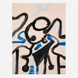 Untitled (from the Chair series) by Emerson Woelffer, 1994, oil and acrylic on canvas, sold Jul 2025