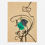 Emerson Woelffer, Untitled, 1988, collage and crayon on paper
