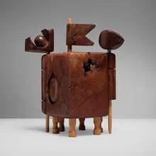 Jan De Swart, Untitled (Puzzle sculpture), c. 1975, walnut burl, jelutong