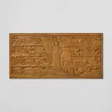 Folk Art, American History wall panel, carved wood