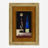 Richard Blow, Obelisks, c. 1958, hand-cut hardstone inlay in artist-made frame