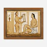 Richard Blow, After the Bath, 1960, hand-cut hardstone inlay in artist-made frame