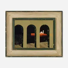 Richard Blow, Untitled (Arches), 1952, hand-cut hardstone inlay in artist-made frame