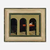 Richard Blow, Untitled (Arches), 1952, hand-cut hardstone inlay in artist-made frame