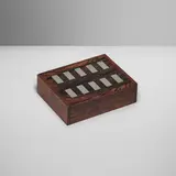 Hans Hansen, Inlaid box, c. 1950, rosewood, sterling silver inlay