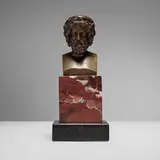 Grand Tour, Bust of Aeskulap, bronze, marble