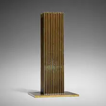 Table Tonal I by Harry Bertoia, 2015, beryllium copper, brass, sold Sep 2025