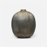 Large vase by Toshiko Takaezu, c. 1972, glazed stoneware, sold Sep 2025