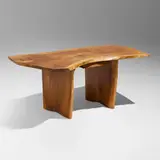 Rare Minguren III desk by George Nakashima, 1972, English walnut, American black walnut, rosewood, sold Sep 2025