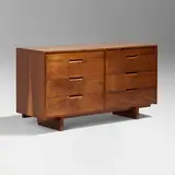 Double Chest of Drawers by George Nakashima, American black walnut, sold Sep 2025