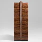 Wendy Stayman, Cabinet, c. 1990, ebony, pear, ivorine, turquoise, aluminum, brass