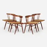 George Nakashima, Grass-Seated chairs, set of four