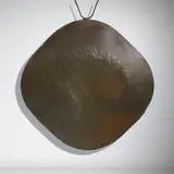 Val Bertoia, Monumental Gong (B-1087), c. 1999, hand-formed and welded silicone-bronze