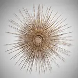 attribution William Bowie, Sunburst, c. 1965, gilt steel