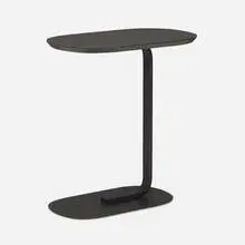 Big-Game Design Studio, Relate occasional table, 2019, laminate over wood, powder-coated steel