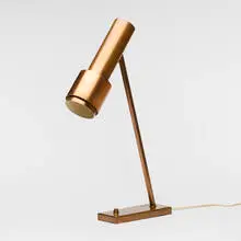 Modern, Desk lamp, c. 1965, copper