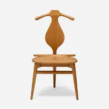Valet chair by Hans J. Wegner, teak, brass, leather, sold Mar 2026