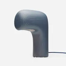 Daniel Arsham, Gazoo table lamp (Blue), 2021, stained birch