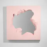 Snarkitecture, Broken Square Mirror (Pink), 2021, lacquered polyurethane, mirrored glass
