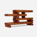 Paul Maull, Sculptural shelving unit, c. 1975, pine
