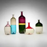 Collection of five Bolle vases by Tapio Wirkkala, 2002-03, incalmo glass, sold Mar 2026