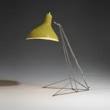 Bernard Schottlander, Table lamp, c. 1955, enameled aluminum, enameled steel