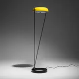 Ben Seibel, Floor lamp, c. 1950, lacquered aluminum and steel, brass, plastic