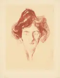 Edvard Munch, Berliner Modell, 1913, Farblithografie auf Velin