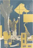 Neo Rauch, Signal, 1997, Vierfarbige Serigrafie auf festem Papier