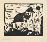 Lyonel Feininger, Vollersroda, 1819, Holzschnitt auf Japanbütten