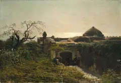 Rudolf Schuster, Certosa di San Giacomo auf Capri, 1889, Öl auf Leinwand. Doubliert