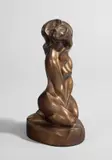 Conrad Felixmüller, Die Knieende, 1923, Bronze mit brauner Patina. Höhe: 24 cm (9 ½ in.)