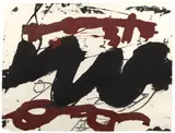 Antoni Tàpies, Roig i Negre 2, 1985, Farbaquatinta und Carborundum auf festem handgeschöpften Velin