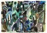 Eduard Bargheer, Garten, 1957, Aquarell über Bleistift auf Bütten