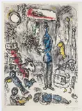 Marc Chagall, Le Mariage, 1968, Farbaquatinta auf Velin (Wasserzeichen: Hand mit Zweig)