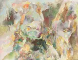 Bernard Schultze, Der Gesang der Steinkolosse, 1995, Öl auf Leinwand