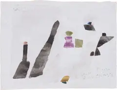 Ronco 23. Mai 58 by Julius Heinrich Bissier, 1958, Tempera auf Leinwand, sold Jun 2023