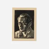Harry Bertoia, Untitled (Self-Portrait), c. 1940, woodcut